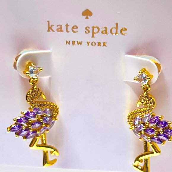 Kate Spade Stork Earrings BNWT - Picture 3 of 7